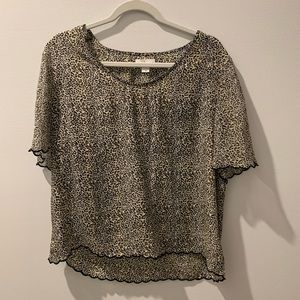VELVET leopard print top